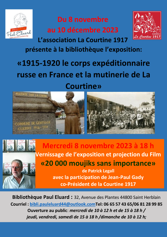 Couverture de Vernissage Exposition : "1915-1920 : le corps expéditionaire russe en France et la mutinerie de La Courtine"