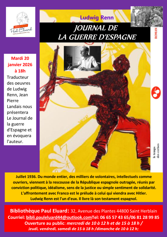 Couverture de Soir&eacute;e Ludwig Renn avec jean Pierre Landais 